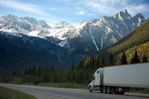semi truck highway logistics